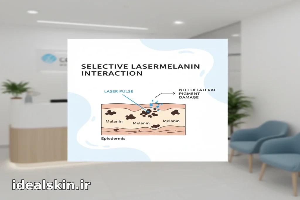 اینفوگرافیک تعامل لیزر با ملانین