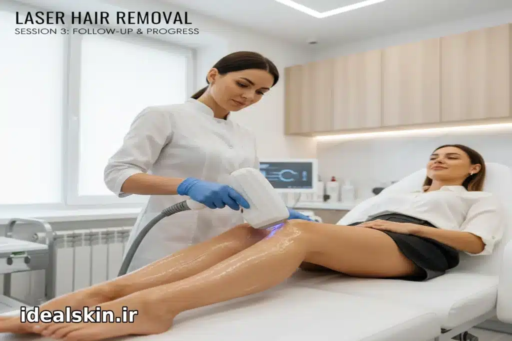 جلسه فالوآپ لیزر و رشد مجدد جزیی بین جلسات