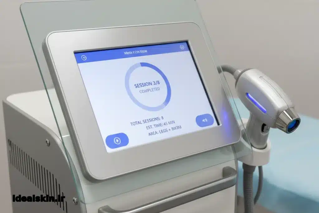 تنظیمات دایود برای تعداد جلسات لیزر موهای زائد