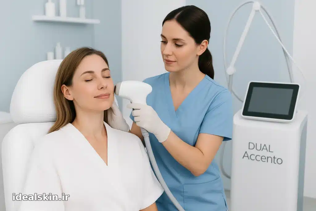 شات ماکرو از هدف‌گیری موهای سفید خط فک با Dual Accento