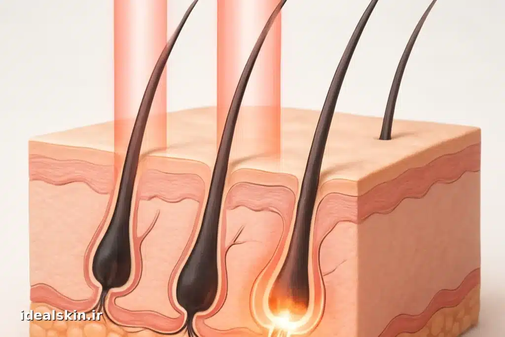 اثر لیزر روی فولیکول مو