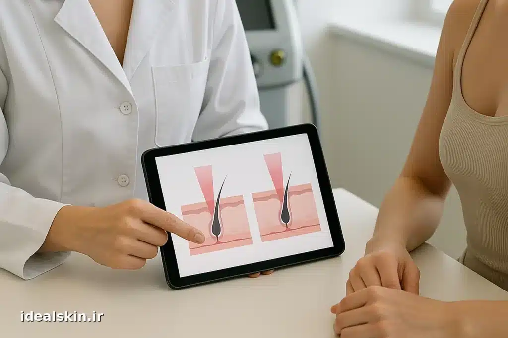 مشاوره پزشک درباره نتیجه لیزر