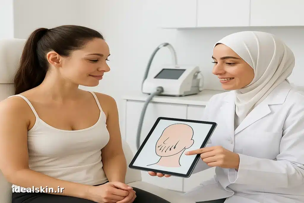 مشاوره درباره لیزر صورت