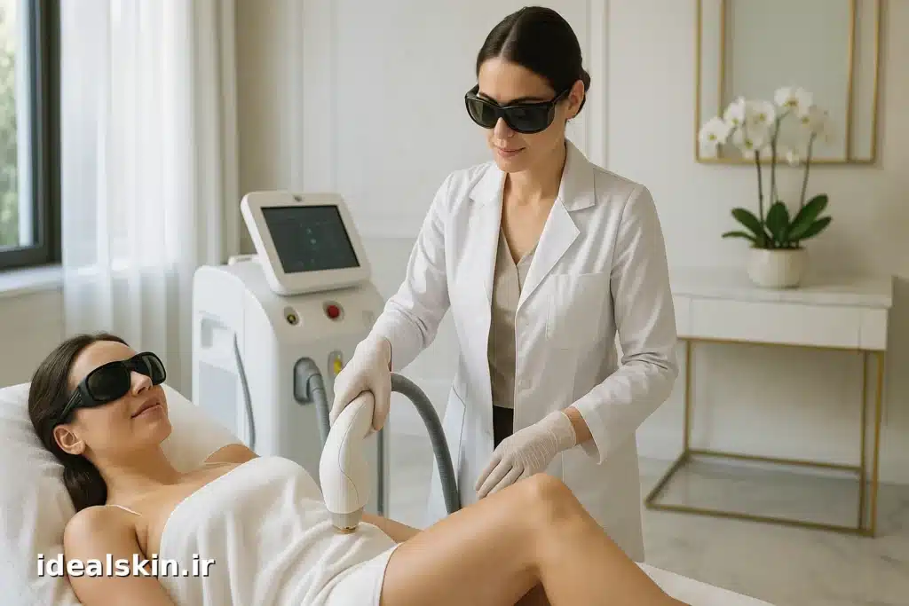 لیزر موهای زائد در کلینیک ایده‌آل اسکین
