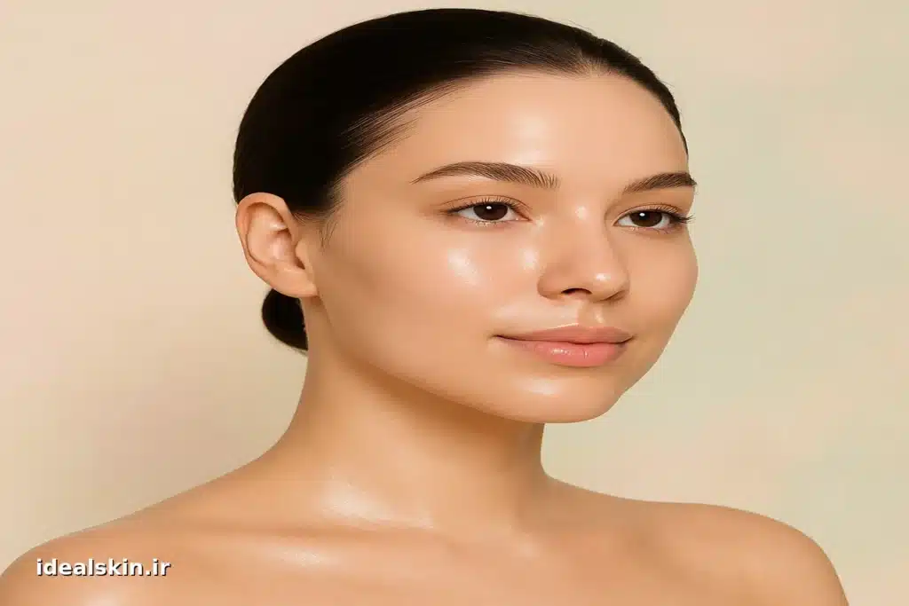 پوست صاف، درخشان و بدون موهای کرکی روی صورت یک خانم بعد از تکمیل دوره لیزر مو کرکی