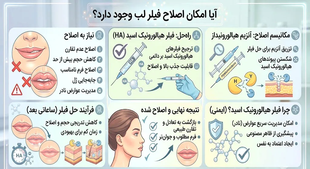 آیا امکان اصلاح فیلر لب وجود دارد؟