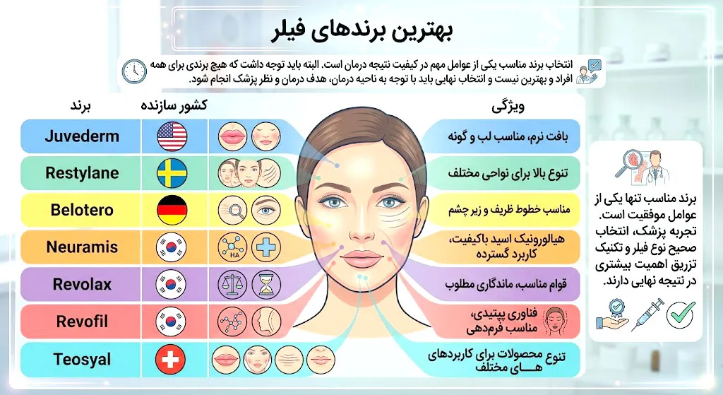 معرفی بهترین برندهای فیلر