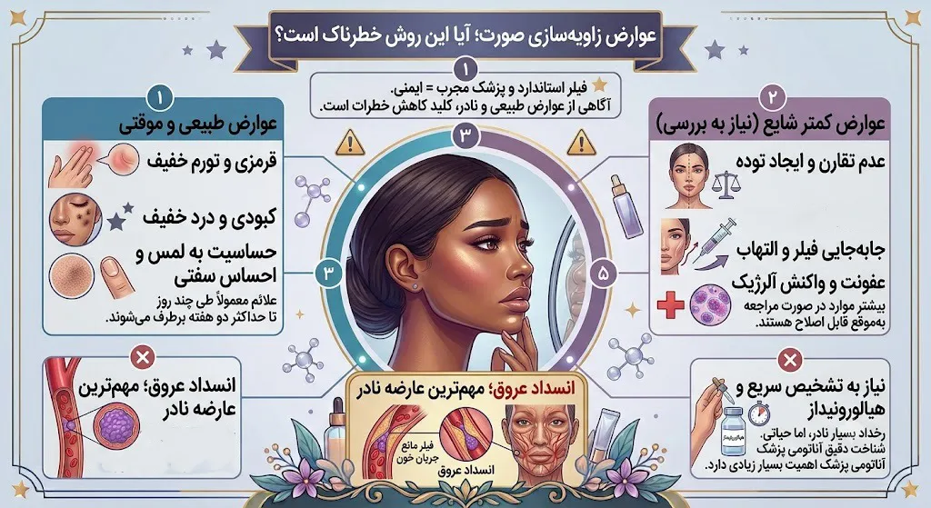 عوارض زاویه سازی صورت