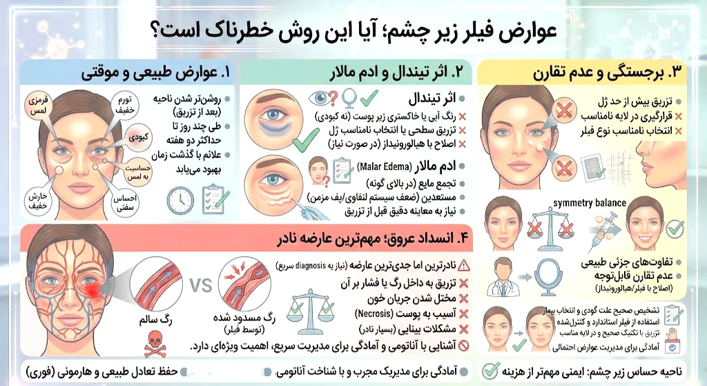 عوارض فیلر زیر چشم
