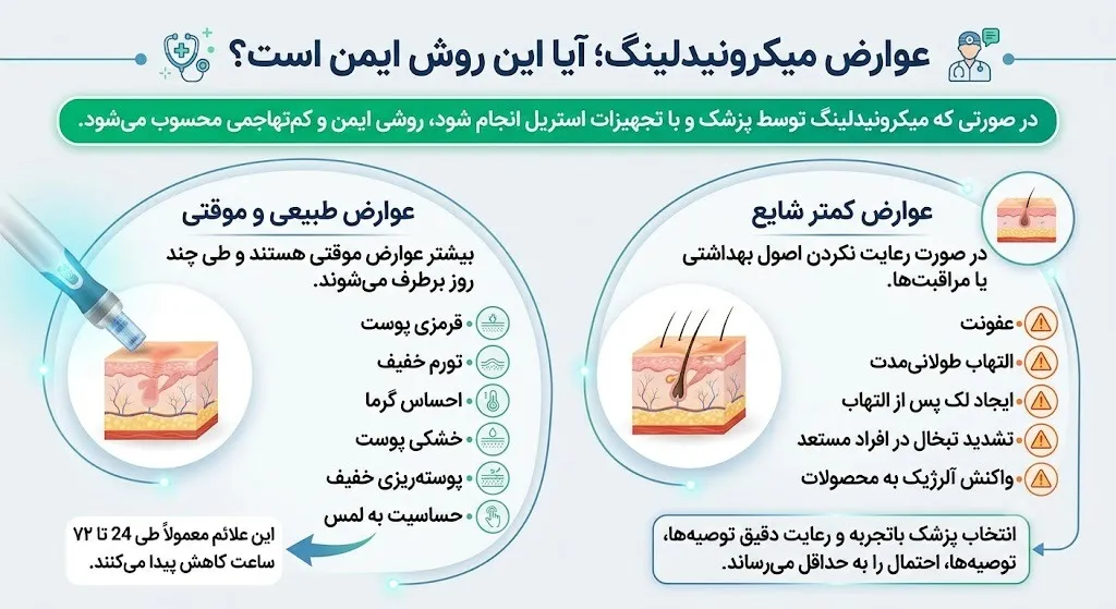 عوارض میکرونیدلینگ؛ آیا این روش ایمن است؟