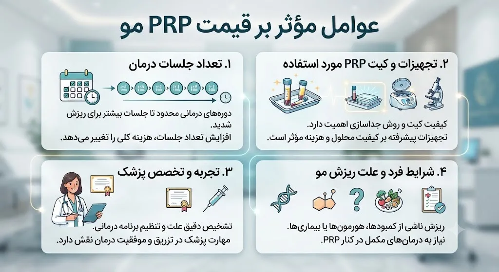 عوامل مؤثر بر قیمت PRP مو