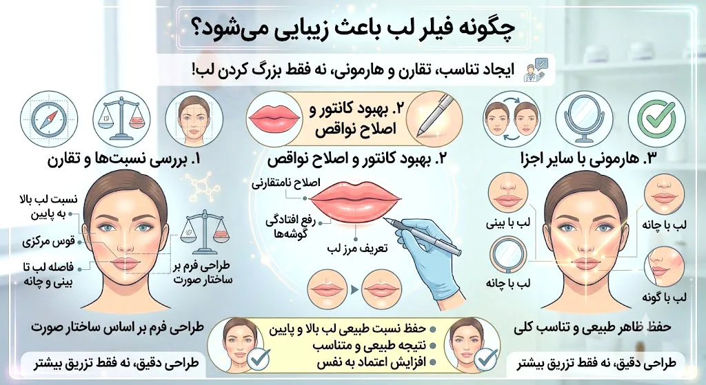 فیلر لب چگونه باعث زیبایی میشود؟