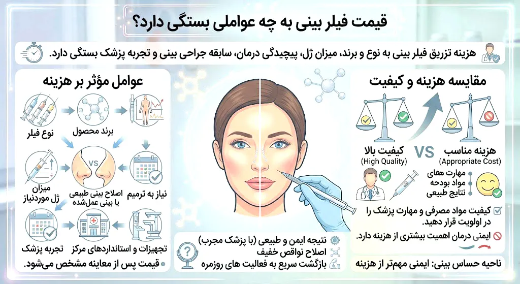 تزریق فیلر بینی 9 قیمت فیلر بینی
