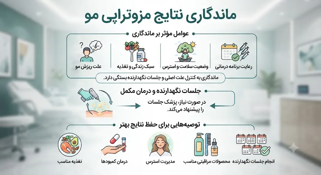 ماندگاری نتایج مزوتراپی مو