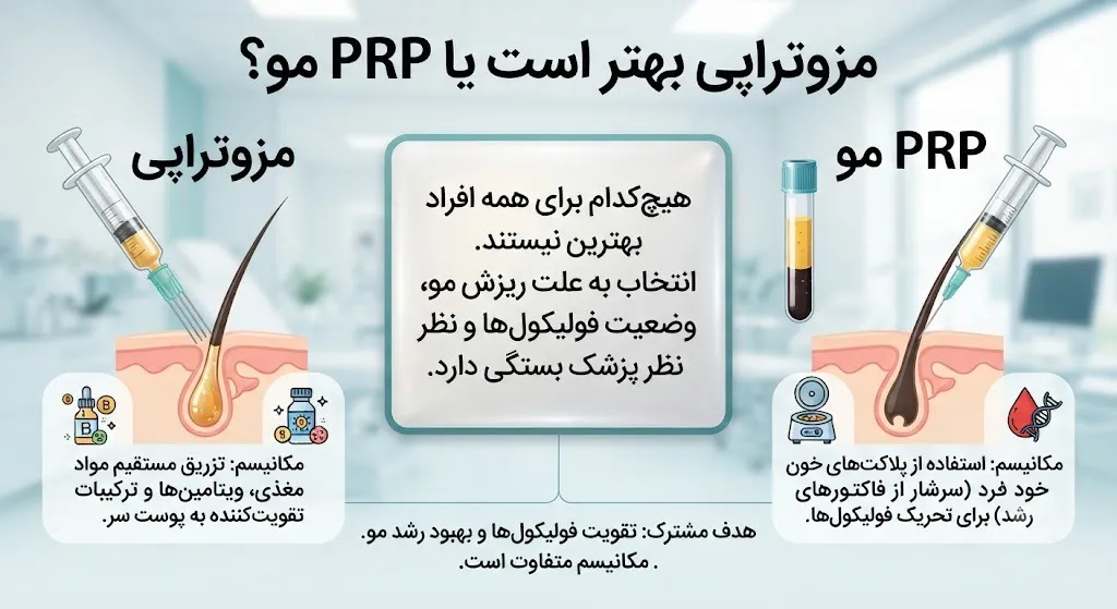 مزوتراپی بهتر است یا PRP مو؟