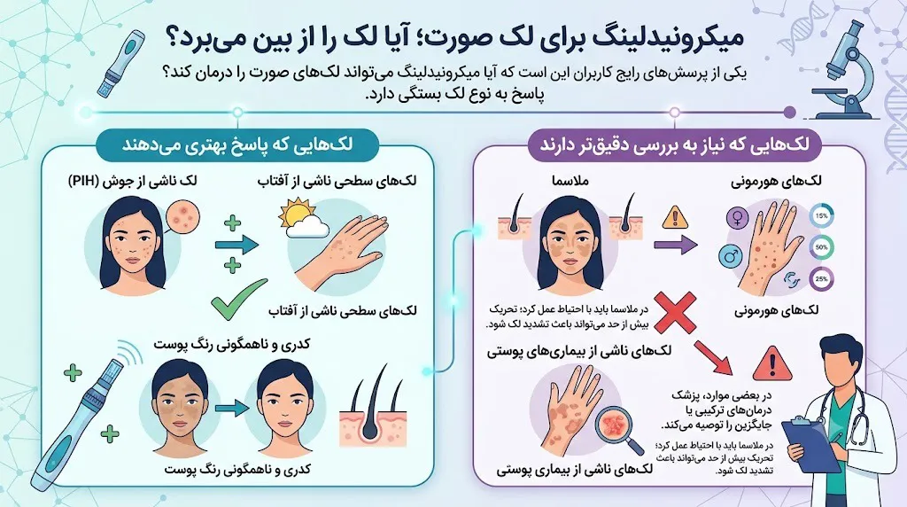 میکرونیدلینگ برای لک صورت؛ آیا لک را از بین میبرد؟