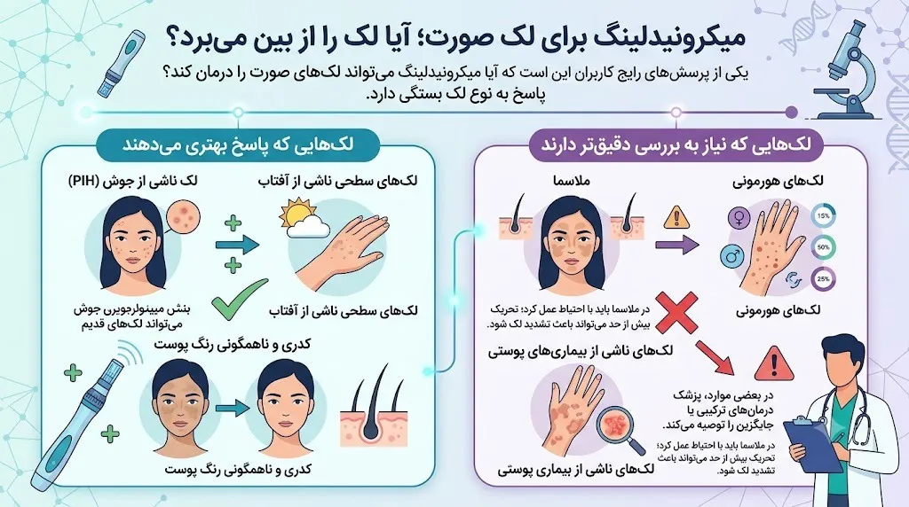 میکرونیدلینگ برای لک صورت؛ آیا لک را از بین میبرد؟