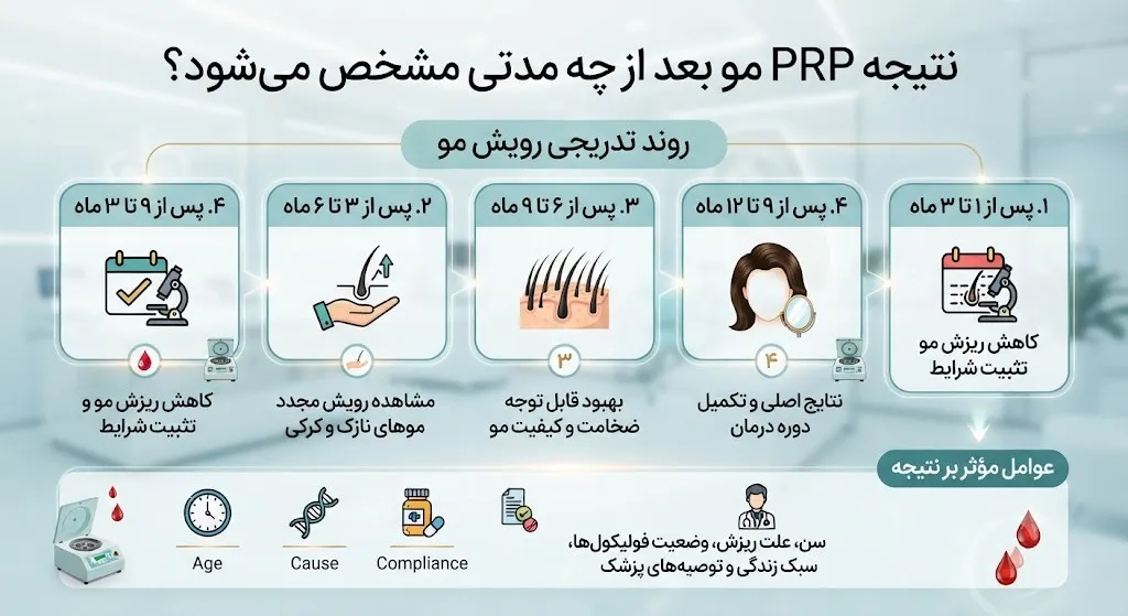 نتیجه PRP مو بعد از چه مدتی مشخص میشود؟
