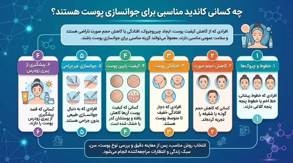 چه کسانی کاندید مناسبی برای جوانسازی پوست هستند؟