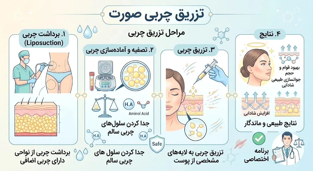 تزریق چربی صورت در کلینیک ایده‌آل