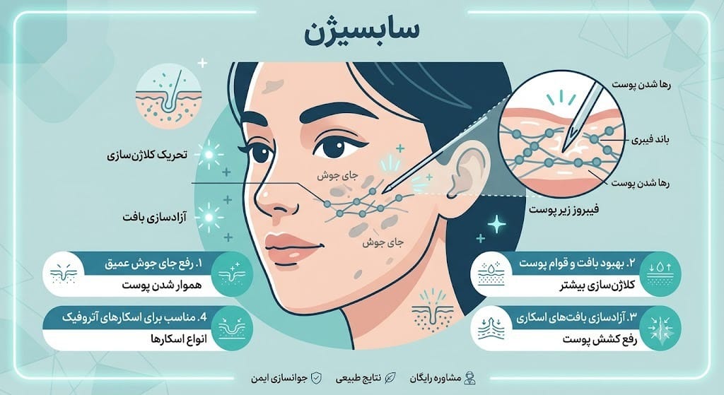درمان جای جوش با سابسیژن در کلینیک ایده‌آل