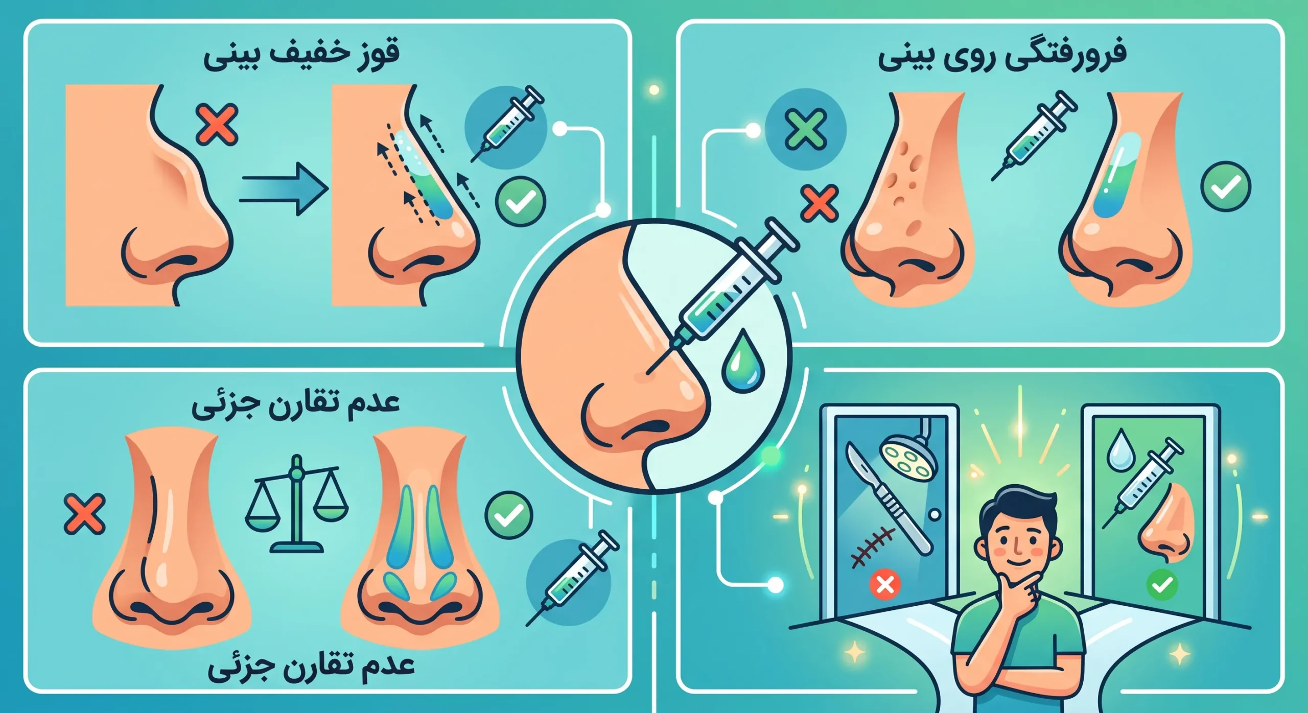 فیلر بینی چه مشکلاتی را میتواند اصلاح کند؟