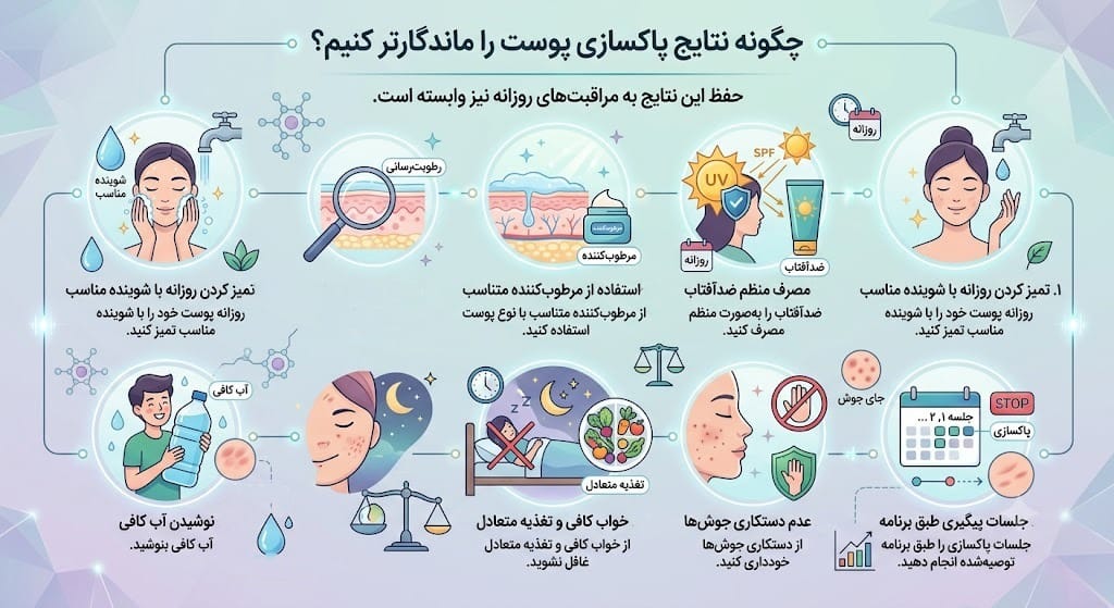 چگونه نتایج پاکسازی پوست را ماندگارتر کنیم؟