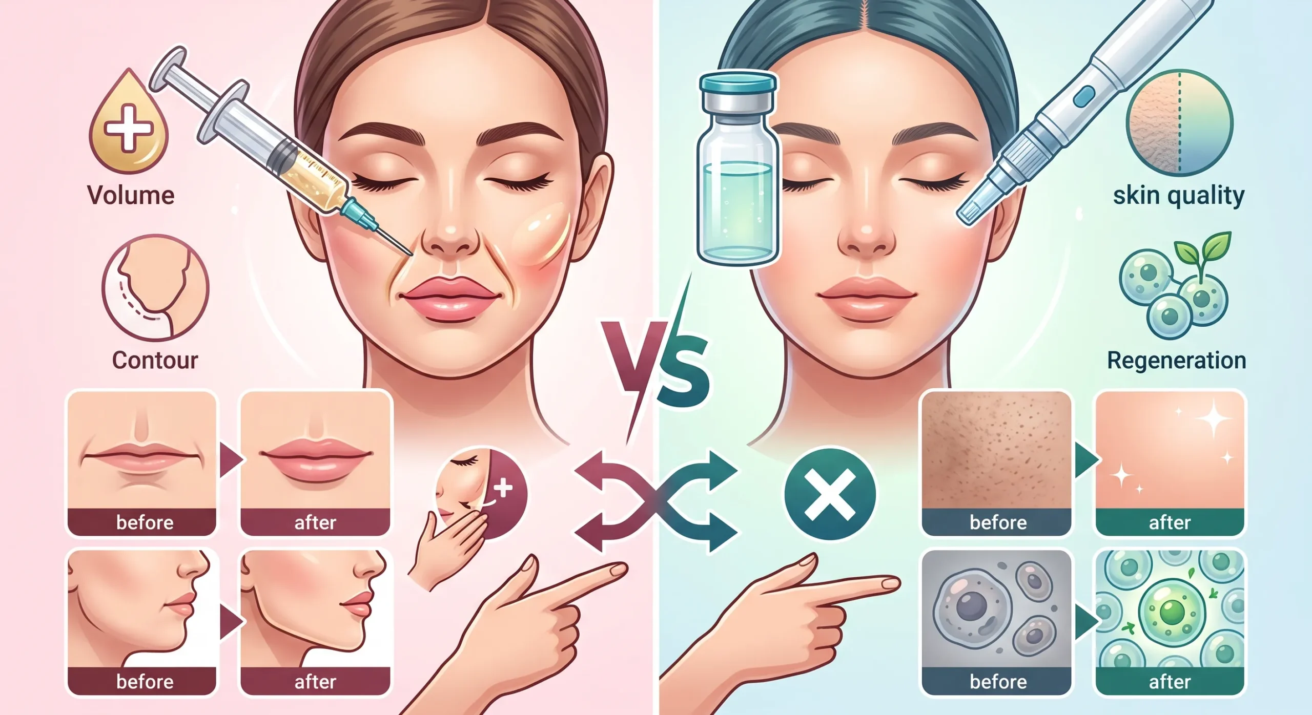 اگزوزوم بهتر است یا فیلر؟