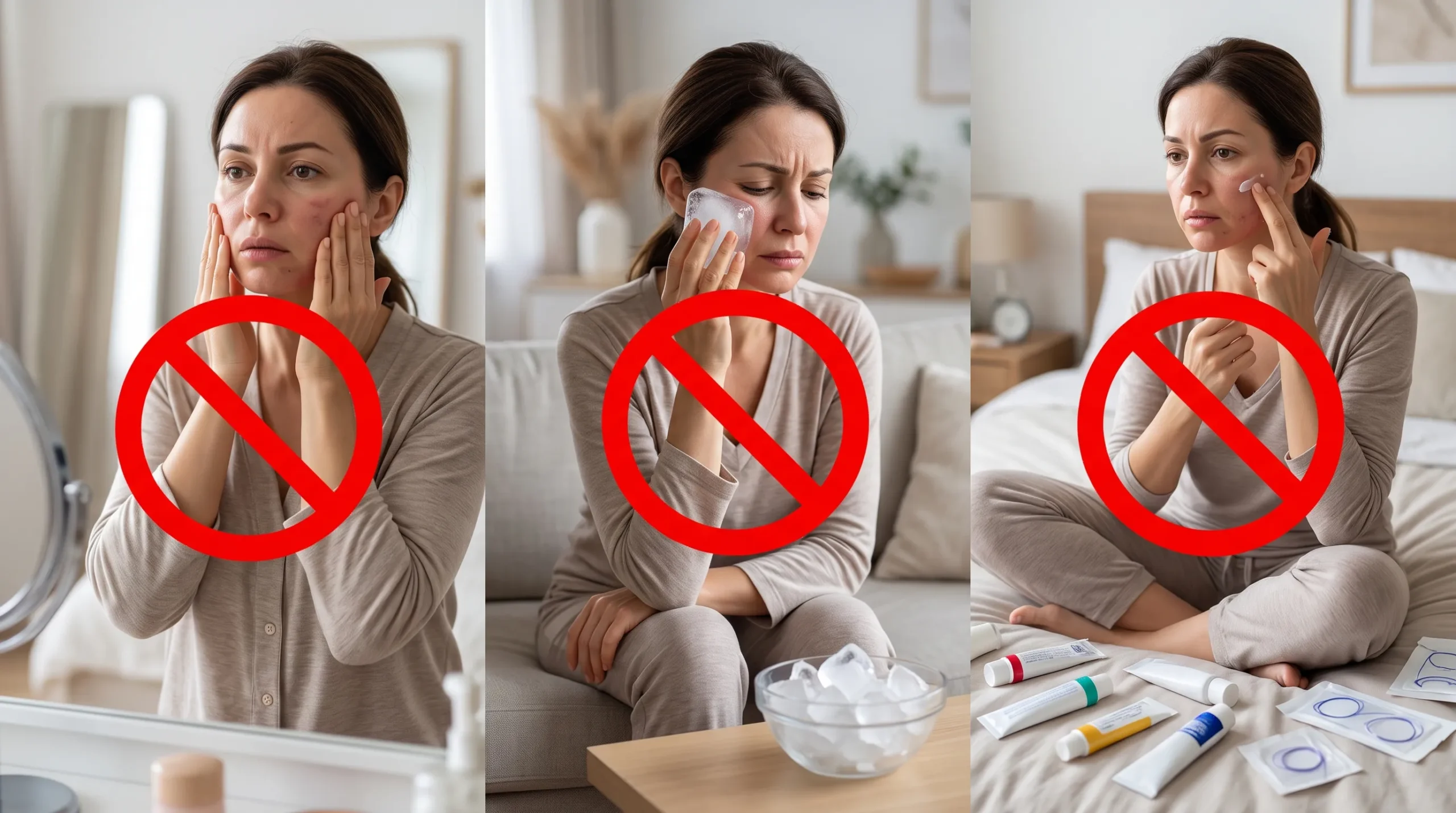 اشتباهات رایج برای از بین بردن ورم بعد از لیفت با نخ