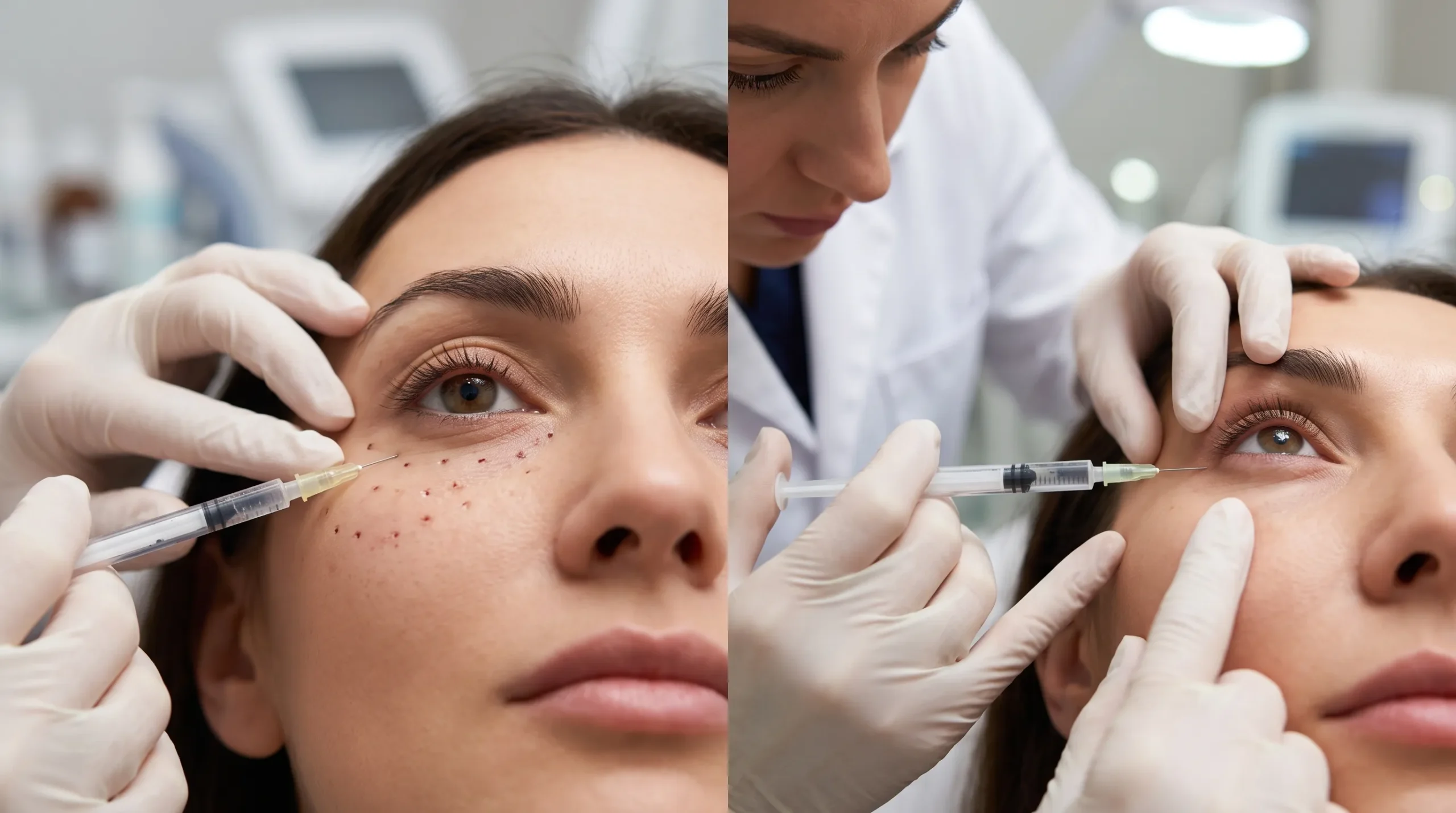 تفاوت روش و تکنیک تزریق مزوتراپی و فیلر زیر چشم